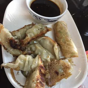 Fried dumplings and Spring roll