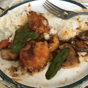 Shrimp with vegetables