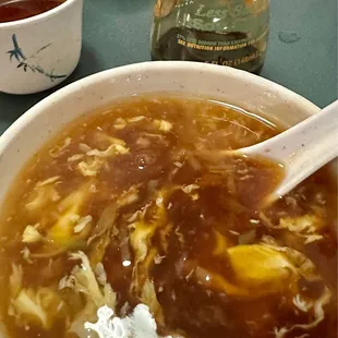 1. Egg Drop Soup w/Soy Sauce &amp; Hot Oil