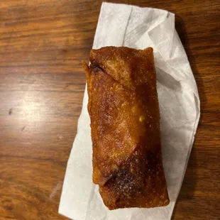 a piece of food on a piece of paper