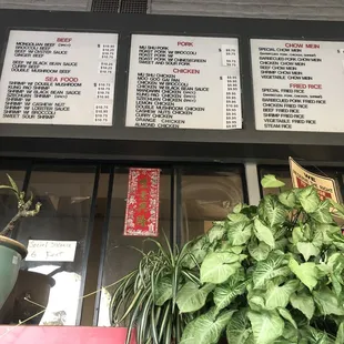 Menu and prices 4/16/2021