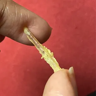 sharp foreign object in orange chicken