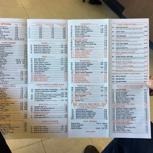 Extensive menu!