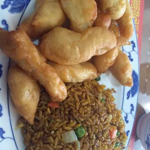 Sweet and Sour Chicken with Fried Rice