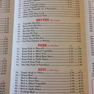 Menu page 3