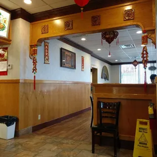 the entrance to the restaurant