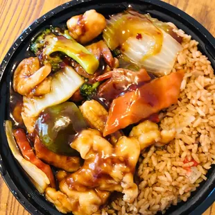 Triple delight lunch