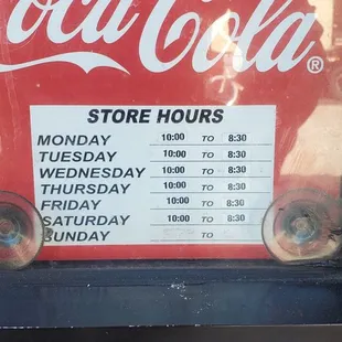 Store hours