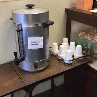 Very kind to offer free hot tea on such a cold snowy day!