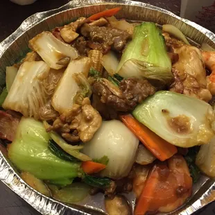 Four Seasons (aka Happy Family), came with rice. It feeds a village!