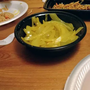 There were a few pieces of chicken... A FEW