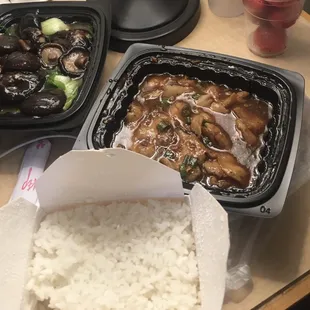 Black Mushroom and Bok Choy with Oyster Sauce  Black Bean Fish