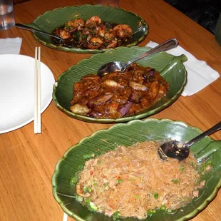 Shanghai Shrimp, Sauteed Spicy Eggplant, Ants Climbing A Tree