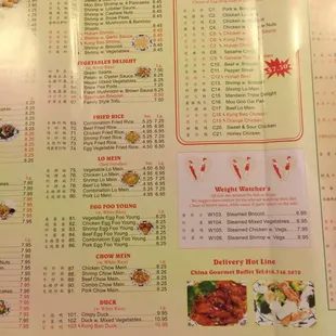 sushi and sashimi, menu