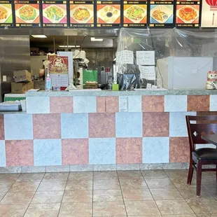 Inside ordering counter