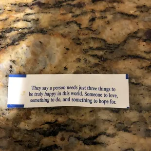 One of the longer fortunes, but a good one.