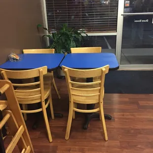 A table for the eating area