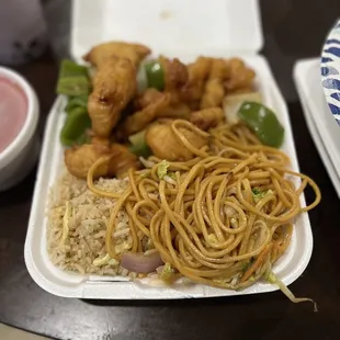 Lunch special: sweet and sour chicken for my toddler