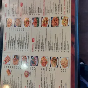 The menu