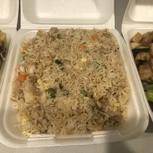 Chicken fried rice.