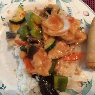 Hot Garlic Chicken Lunch