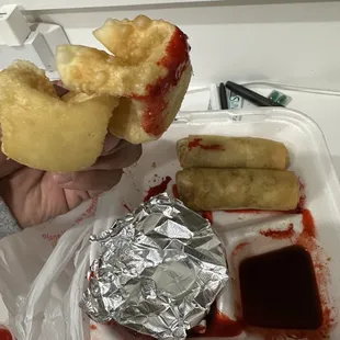 Spoiled appetizer everything taste like bbq pork sauce