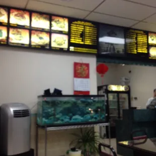 This is inside. China Gourmet is primarily take out and delivery with a few small tables.