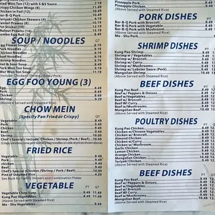 Menu January 2025