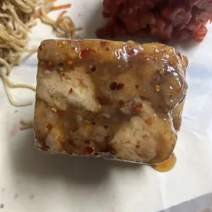 Orange chicken sweet and sour chicken chow mein.
