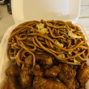 Chow mein &amp; Orange chicken