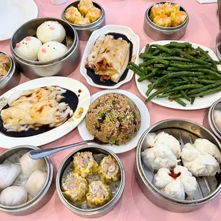 Dim sum dishes