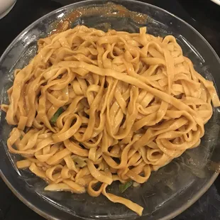 Noodles in peanut sauce