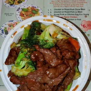 Aug 2020: Small Beef Broccoli (good)