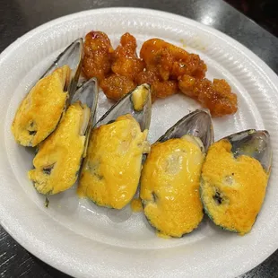Baked mussels and plantains  @dangit.all