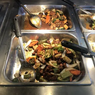 a variety of food items
