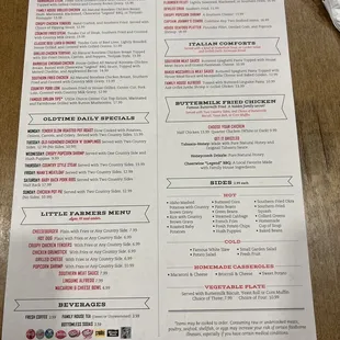 sushi and sashimi, menu