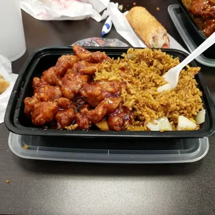 a meal in a plastic container