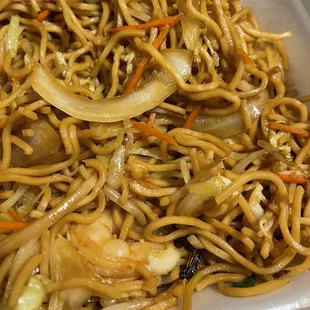 noodles in a styrofoam container