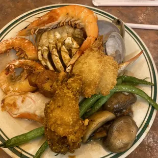 Shrimp  crab  and legs