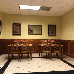 the dining area of a restaurant