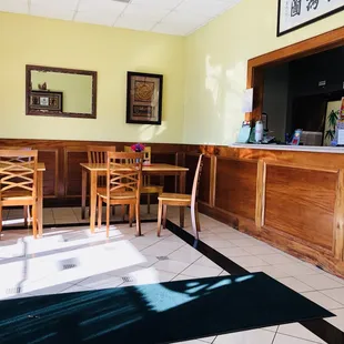 the front desk of a restaurant