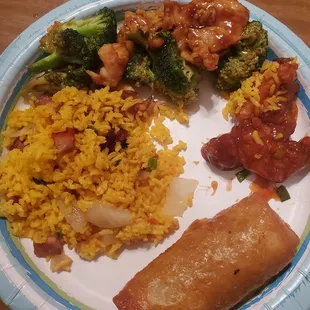 Fried Rice, Chicken &amp; Broccoli, Orange Chicken, Egg Roll