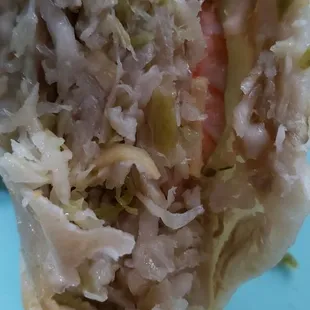 Shrimp egg roll is spoiled and smells...not the 1st time. Wrapper fresh. Filling rotten.