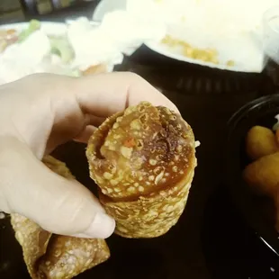 Burnt egg rolls..every time I order from here..complete trash..my daughter&apos;s sweet and sour chicken is also overcooked