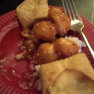 Our takeout included... $2 extra for sweet &amp; sour sauce &amp; slow service