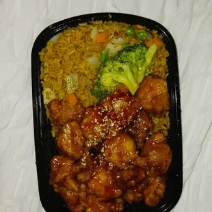 Sesame chicken before.