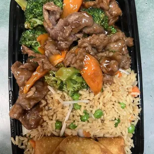 Broccoli beef combo