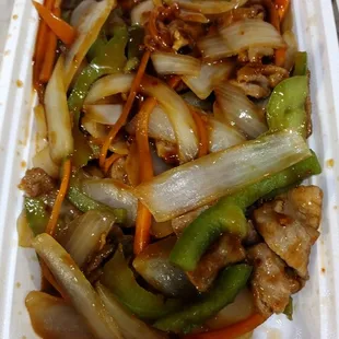 Extra vegetables, not beef