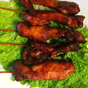 Chicken on the sticks