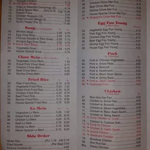 Menu part 1